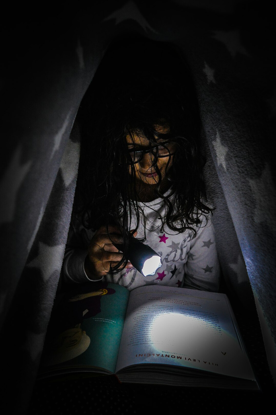 explorer with flashlight