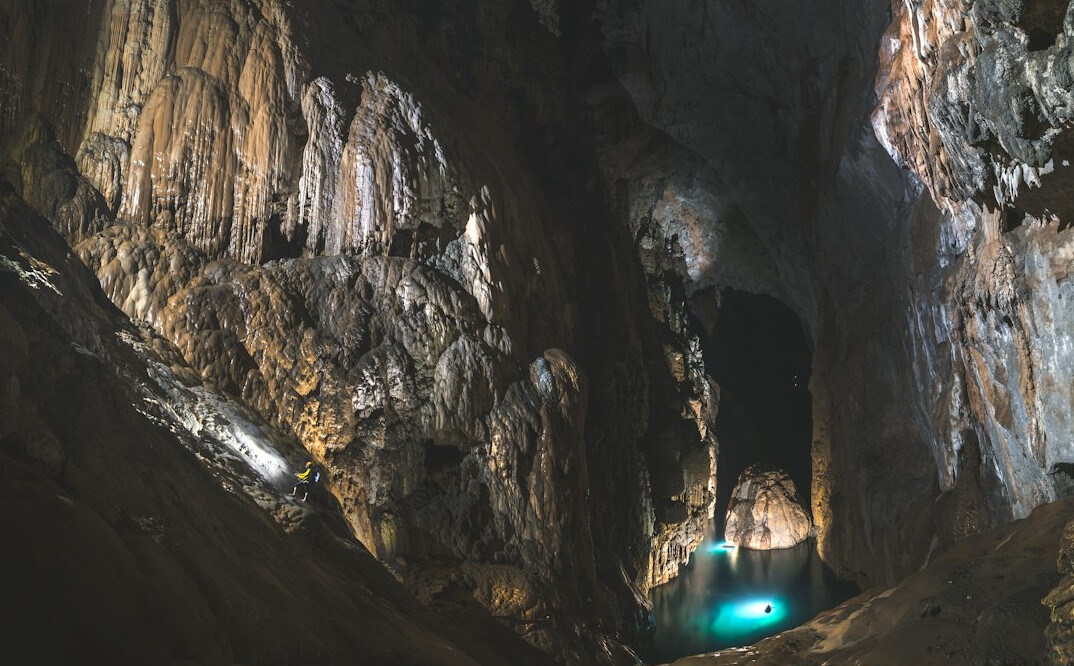 mysterious cave glow