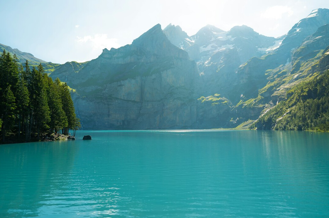 hidden alpine lake switzerland